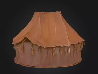 Large Medieval Camp Low-poly 3D model