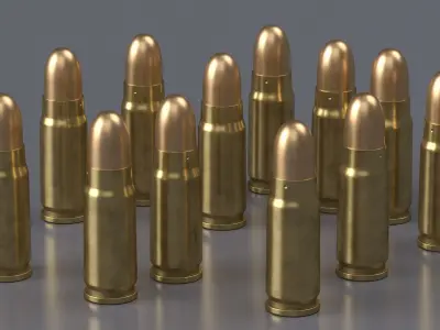 Soviet or Russian Pistol Cartridge for TT-33 3D model