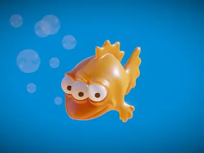 Blinky The Simpsons Low-poly 3D model