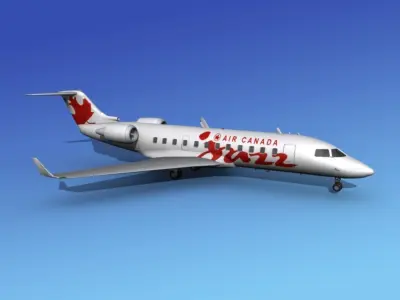 Canadair CRJ100 Air Canada Jazz 3D model