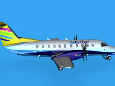 Embraer EMB120 Inter Carribean 3D model