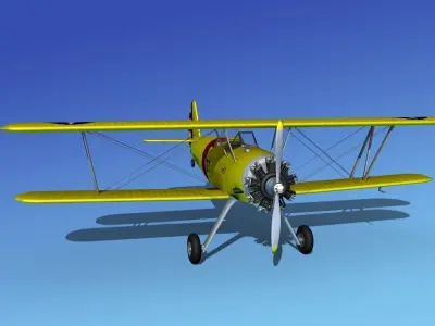 Stearman PT-17 Kaydet V04 3D model