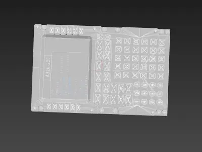 Multipurpose Control and Display Unit Low-poly 3D model