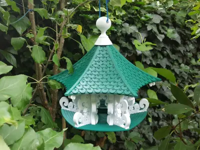 Flowing Bird Feeder Free 3D print model