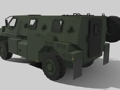 Bushmaster APC Lowpoly Low-poly 3D model
