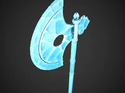 Sub Zero - Ice Axe - Mortal Kombat Low-poly 3D model