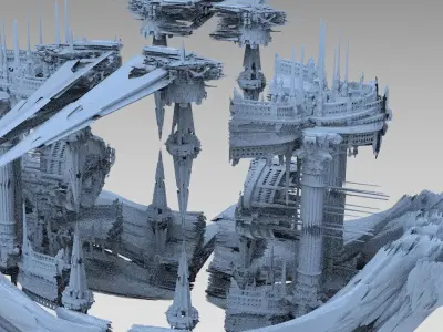 Starship heraldry garden array 1 3D model