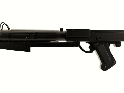 Blaster Starwars Clone Troop 3D print Low-poly 3D model