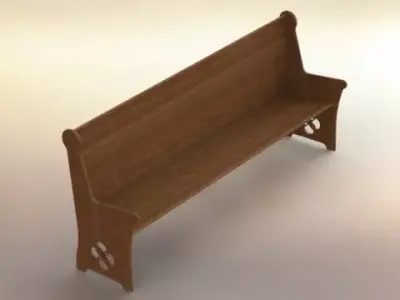Mahogany bench Free 3D model