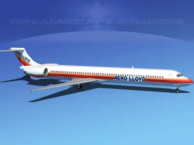 Douglas MD-80 Aero Lloyd 3D model