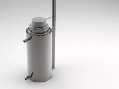 Efficient Press Cylinder Assembly for Hydraulic Precision 3D model