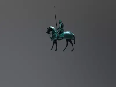 Armored War Mount Set Low-poly 3D model