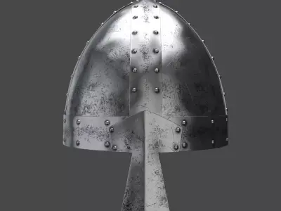 Medieval helmet Low-poly 3D model