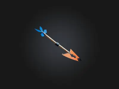 Makeshift arrow Low-poly 3D model