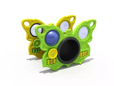 lit butterfly drilling a hole 3D model