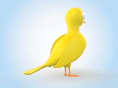 Yellow Bird 3D model