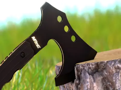 low poly tomahawk axe Free low-poly 3D model