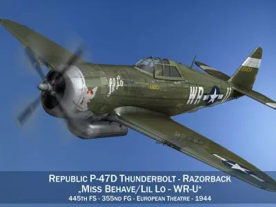 Republic P-47D Thunderbolt - WR-U 3D model