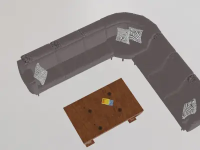 L sofa  Free 3D model