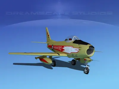 North American F-86 Sabre Jet RCAF Golden Hawks 3D model
