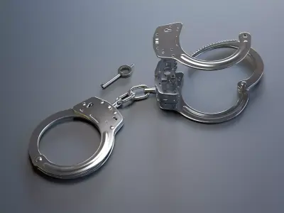 Chain-Linked Handcuffs 3D model
