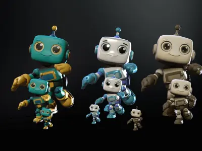 Minirobotic3 Low-poly 3D model