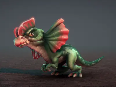 Toon Dinosaurs 2 Low-poly 3D model