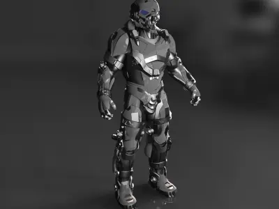 Cybernetist 2 futuristic suit 3D model