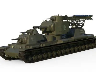 KV-6 Behemoth tank 3D model