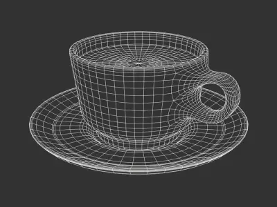  Coffee Cup Model, White 
