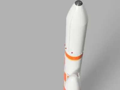 Delta 4 heavy rocket model Free 3D model