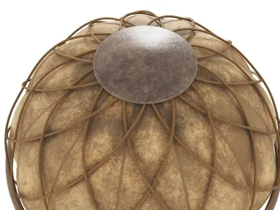 Vintage Hot Air Balloon Low-poly 3D model