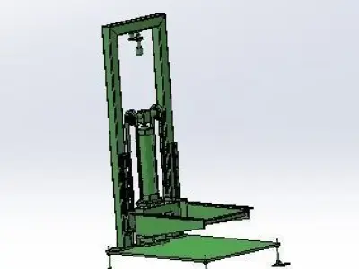 Heavy load lifting mechanism 3D model