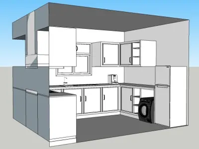 Kitchen mockup Free 3D model