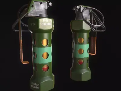 M84 Stun Grenade Low-poly 3D model