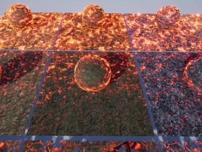 Unreal Game Engine- 78 Animated Burning Military Materials Texture