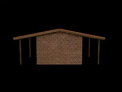 Old Country House - Farm House - Forest House 1 Low-poly 3D model