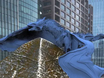 Dragon on Pyramid 3D model