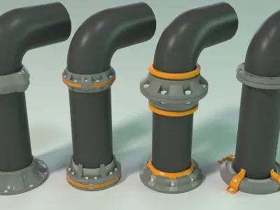 Industrial Kitbash - 3 - 70 pieces 3D model