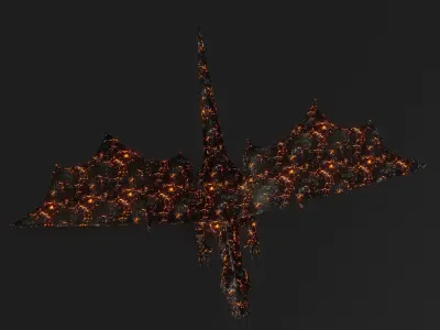 DRAGON fire flying 3D model