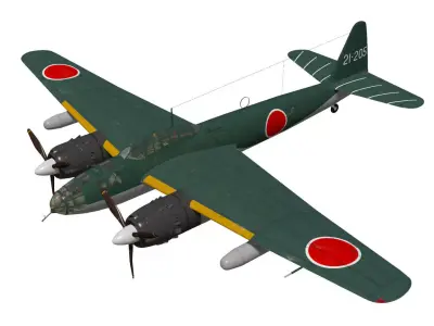 kugisho P1Y1 ginga  Frances 3D model