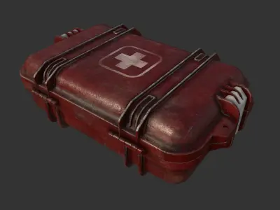 First Aid Medical Kit Case Low-poly 3D model
