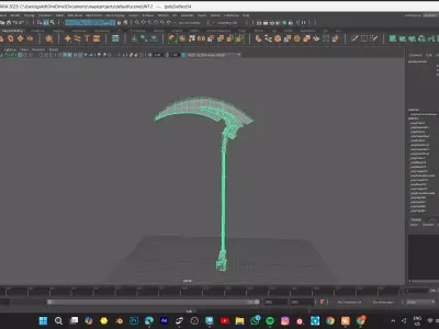 Spinal slicer weapon Low-poly 3D model