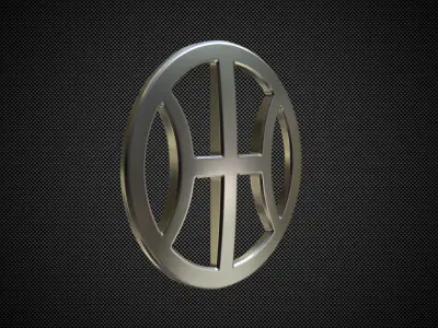 hybrid kinetic logo 3D model