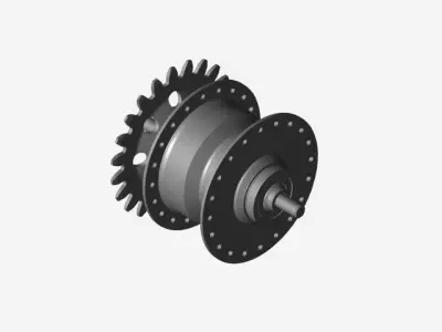 Shimano Nexus 4 Speed Hub Free 3D model