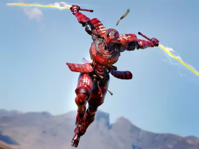 LOW POLY CYBERNETIC - WRATH - 7 DEADLY SINS MECHA SERIES Low-poly 3D model