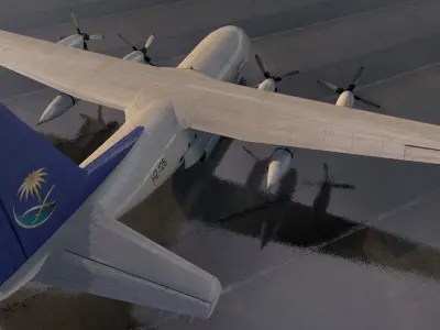 Lockheed H-100 Hercules 3D model