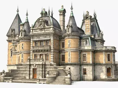 Massandra Palace Low-poly 3D model
