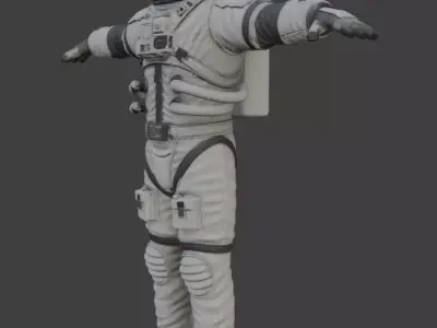 Realistic Astronaut Space Suit 3D model 9