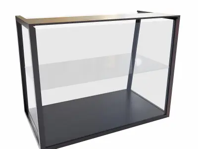 Glass Display Cabinet  Free low-poly 3D model